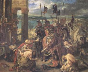 Eugene Delacroix Entry of the Crusaders into Constantinople on 12 April 1204 (mk05) Sweden oil painting art